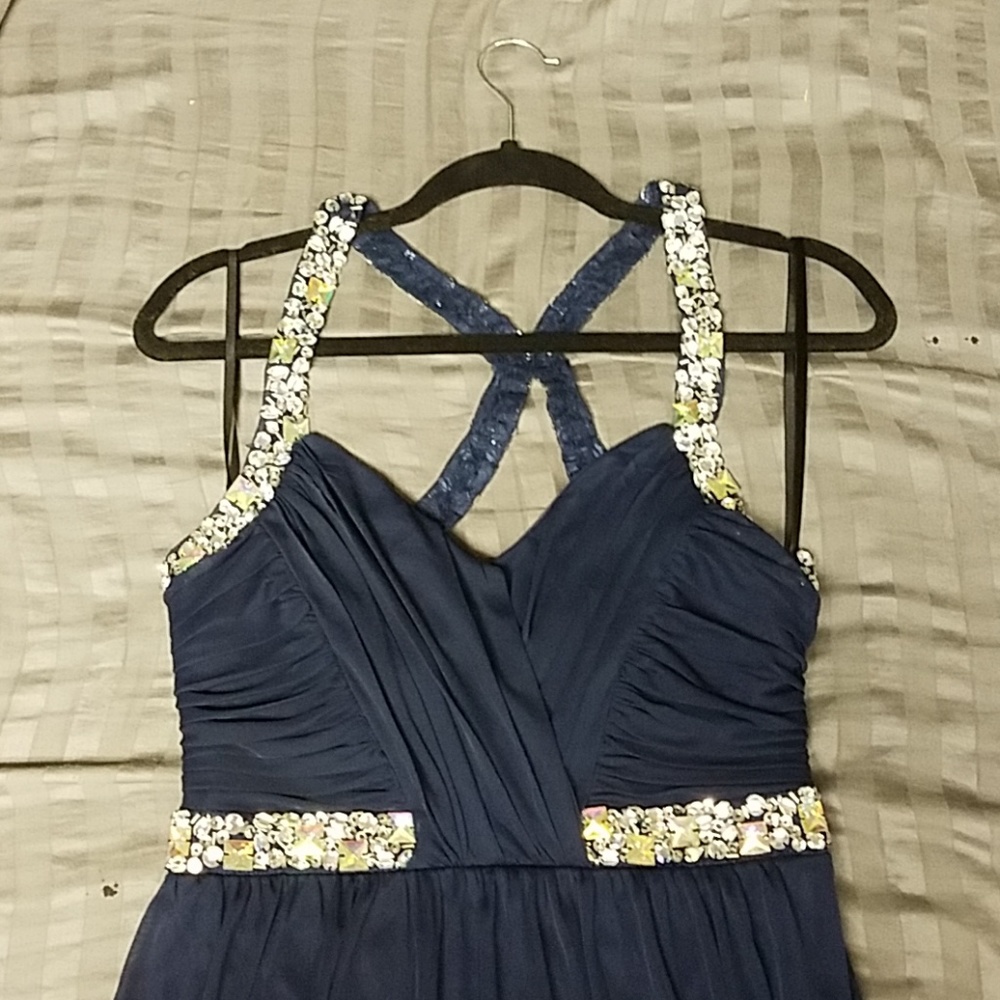 Long Shaphire Prom Dress